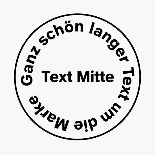 Format D: Text umlaufend und mittig