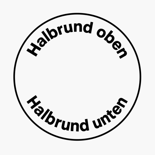 Format E: Text oben und unten, umlaufend