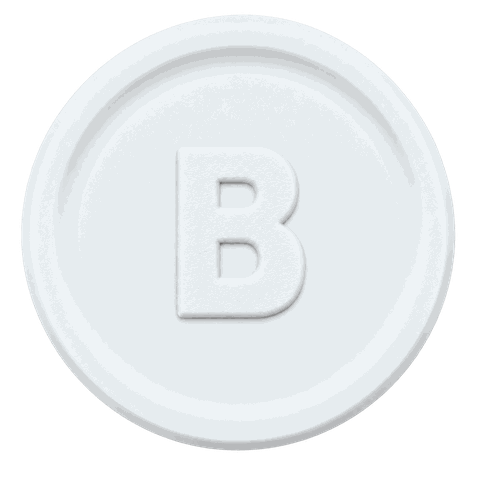 Pfandmarke Weiß mit Prägung B, 24 mm
