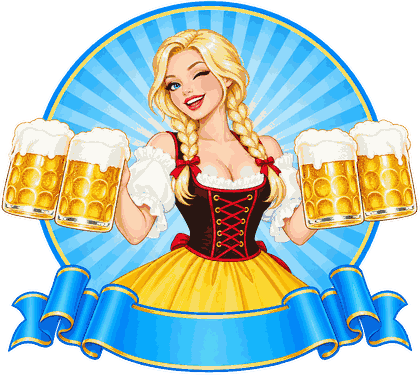 SchwabMarken Bierfrau mit Bierkrügen